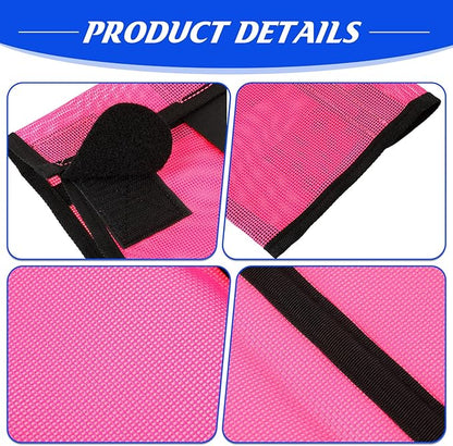 8 Pcs Mesh Fly Boots for Horse Breathable Mesh Horse Boots Protective Horse Leg Wraps Horse Leggings for Preventing Flies and Mosquitoes Bites (Light Pink, Dark Pink)