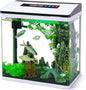 8 Gallon Fish Tank Starter Kit: Glass Aquarium w/Eco-Cycle Filter, 7-Color LED & Air Pump for Betta. Features 360° Crystal View, Temp/Time Display & Quiet Operation All-in-One Aquarium Kit