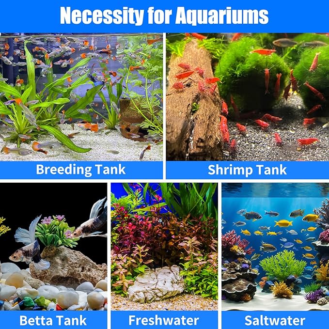 AQUANEAT 6-Pack Pre-Filter Sponge for Aquarium Shrimp Fry Fish Tank Filter 0.6” Intake, Replacement Foam Cover