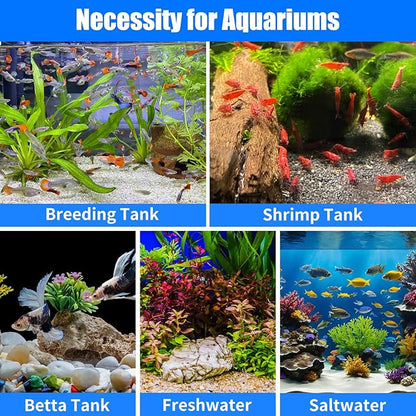 AQUANEAT 6-Pack Pre-Filter Sponge for Aquarium Shrimp Fry Fish Tank Filter 0.4” Intake, Replacement Foam Cover