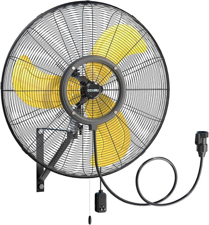 9600 CFM 30" Outdoor Wall Mount Misting Fans, High Velocity 3-Speed Waterproof Professional Oscillating Wall Fan, Heavy Duty Industrial Fan for Commercial, Garage, Warehouse, UL Listed