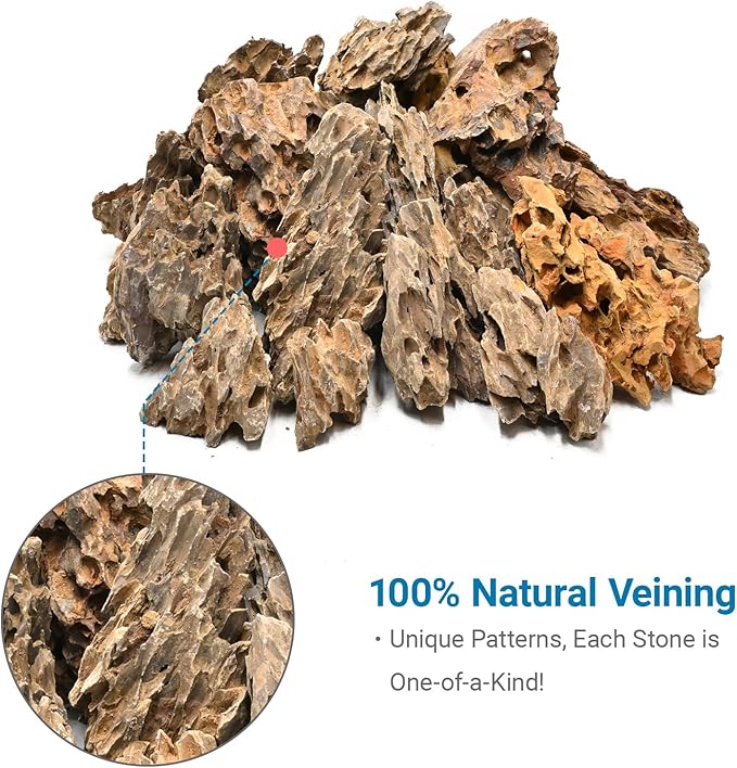 5LB Aquarium Rocks Dragon Stone for Aquariums Landscaping Model Fish Tanks Terrariums Vivariums Model Decoration-2 to 4 Inches