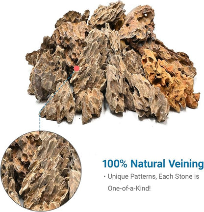 5LB Aquarium Rocks Dragon Stone for Aquariums Landscaping Model Fish Tanks Terrariums Vivariums Model Decoration-2 to 4 Inches