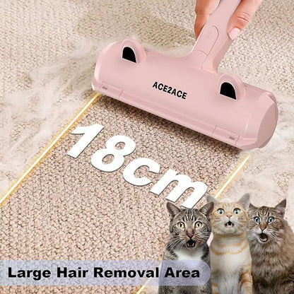 ACE2ACE Pet Hair Removal Tool, Lint Roller Brush for Cats and Dogs, Reusable Self Clean Pet Fur Remover, Pet Hair Remover for Laundry, Carpet, Furniture, Couch, Sofa and Bedding (Pink)
