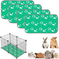 4 Pack Guinea Pig Bedding - Washable Guinea Pig Liners for C&C 2x1 Cage, Waterproof Reusable & Anti Slip Pee Pads Super Absorbent Mats for Small Animal Rabbit Hamster Rat (Green, 28 x 14 Inch)