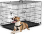 FDW Dog Crate Dog Kennel Cage with Double Door,36 inch Folding Metal Wire Dog Cage with Removable Tray&Divider Panel,Pet Crate for Medium Dogs,Black
