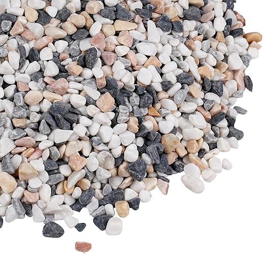 2.5 lbs Small Rocks for Succulents, 1/5 Inch Pebbles for Indoor Plants, Decorative Pea Gravel for Terrarium, Vases, Aquariums, Fish Tank, Drainage Rocks for Potted Plants, Bamboo,Crafts, Cactus