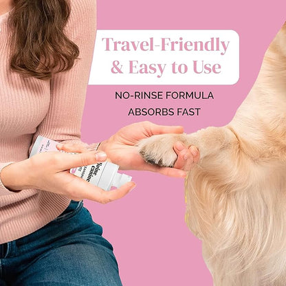 Dog Paw Cleaner - 5.1 Fl Oz of Alcohol Free Paw Cleansing Spray - Made with Rosewater, Aloe, Copaiba Oil, and Lemongrass Oil to Nourish and Clean Paws - Made in The USA