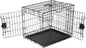 Amazon Basics Durable,Foldable Metal Wire Dog Crate with Tray, Double Door, 30 x 19 x 21 in, Black