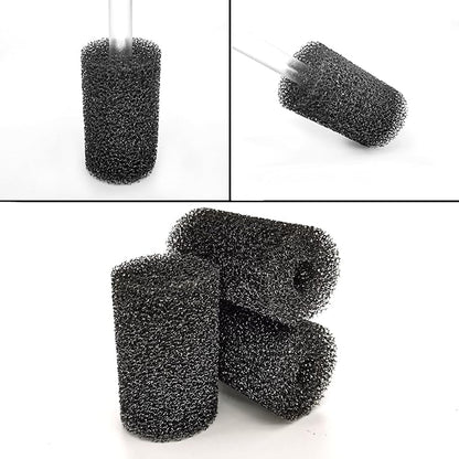 6X Pre-Filter Sponge for Aquarium Shrimp Fry Fish Tank Filter Pump Prefilter Sponge Replacement Foam Cover 2.4 X 1.4 Inch with 0.4" Hole Diameter