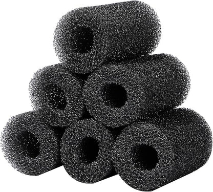 AQUANEAT 6-Pack Pre-Filter Sponge for Aquarium Shrimp Fry Fish Tank Filter 0.4” Intake, Replacement Foam Cover
