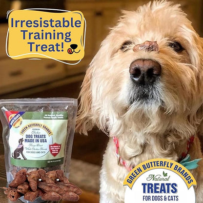 Freeze Dried Chicken Heart Dog Treats Made In USA. All Natural Freeze-Dried Raw Snacks for Dogs and Cats. One Ingredient. High Protein. Heart Health. Irresistible Training Treat