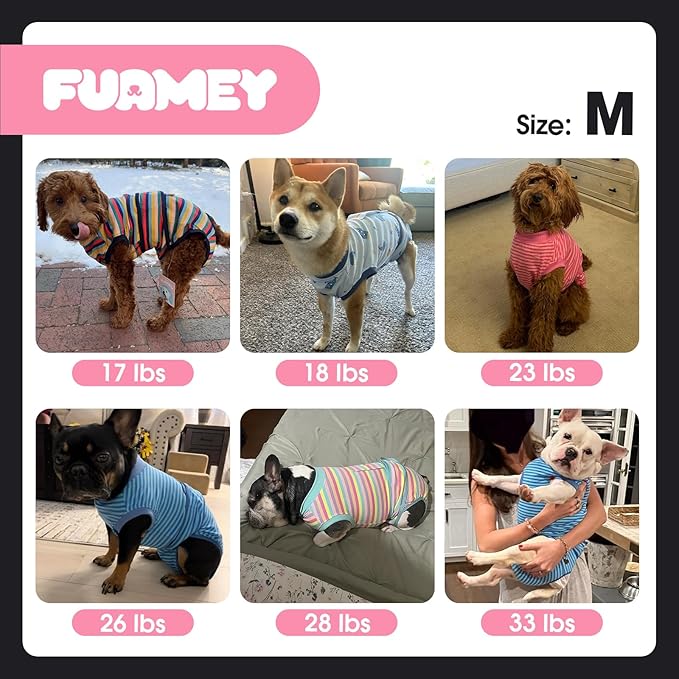FUAMEY Recovery Suit for Dogs After Surgery,Soft Breathable Dog Bodysuit E-Collar & Cone Alternative Surgical Suit,Male Female Dog Neuter Spay Suits Anti Licking Wounds Onesie Pink Leopard M