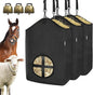 3 PCS Goat Hay Feeder,Hay Bags for Horses,Goats,Donkeys with Reinforced Oxford Fabric and High Strength Metal Clasp,Horse Feeding Supplies with Adjustable Strap for Easy Hanging (3Black)