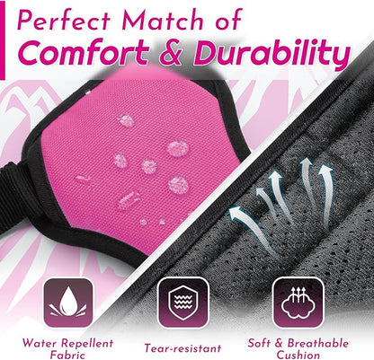 Eagloo Dog Harness Small Sized Dog, No Pull Service Vest with Reflective Strips and Control Handle, Adjustable and Comfortable for Easy Walking, No Choke Pet Harness with 2 Metal Rings, Rose Red, S