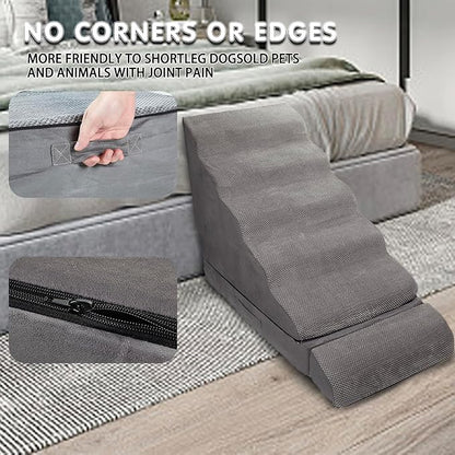 Dog Stairs & Steps for High Beds 30 Inches Tall, LitaiL 6 Steps Pet Stairs/Steps for Beds 24-30inch High for Small Large Dogs, Non-Slip Dog Ramps/Ladder for Old Dogs/Cats