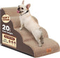 Dog Ramp and Stair for Bed 16" H-20 H,3-Step Cat Stair for Sofa and Chair,4-Step Dog Ramp for High Bed and Window,Durable Nonslip Fabric Cover for Indoor (Coffee-20 H, Pet Friendly, 4)