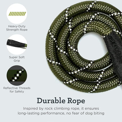 Dog Seat Belt for Car | Universal Dog Car Seatbelt | Durable Reflective Rope with Clip Hook Latch, Buckle and Carabiner- Safe and Secure Pet Safety Restraint (Army Green)