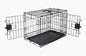 Amazon Basics Durable,Foldable Metal Wire Dog Crate with Tray, Double Door, Divider, 22 x 13 x 16 in, Black