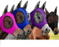 Frienda 4 Pcs Horse Fly Masks with Ears Head Fly Masks for Horses Smooth Elastic UV Protection Cover from Summer Insect Pests(Medium,Purple, Blue, Pink, Black)