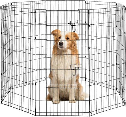 48 Tall Dog Playpen Crate Fence Pet Play Pen Exercise Cage -8 Pane