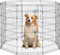 48 Tall Dog Playpen Crate Fence Pet Play Pen Exercise Cage -8 Pane