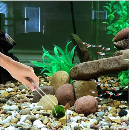 3 in 1 Aquarium Aquascape Tools Kit Long Stainless Steel Aquarium Tank Aquatic Plant Tweezers Scissors Tools