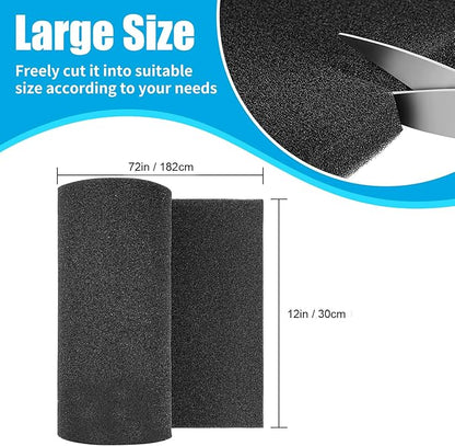 AQUANEAT Aquarium Bio Sponge Filter Media Pad 36" x 12" x 1" / 72" x 12" x 1" Open Cell Foam Sheet Cut-to-Fit for Fish Tank Sump (72" x 12" x 1")