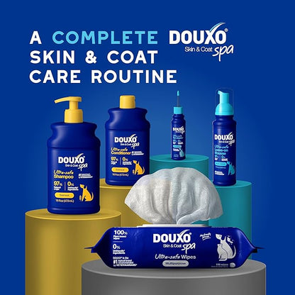 DOUXO® Skin & Coat SPA - Ultra-Safe Dewaxing Ear Cleaner for Dogs and Cats, 4.1 fl oz, Safely Cleans and Dewaxes The Ear, Skin-Friendly Formula