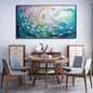 Fish Canvas Wall Art, Abstract School of Fish Canvas Wall Art, School of Fish Painting Canvas, School of Fish Wall Art, Fish Wall Decor, Fish Pictures Wall Decor, Bedroom Canvas Wall Decor (Black Framed, 23"x13" | 60x35cm)