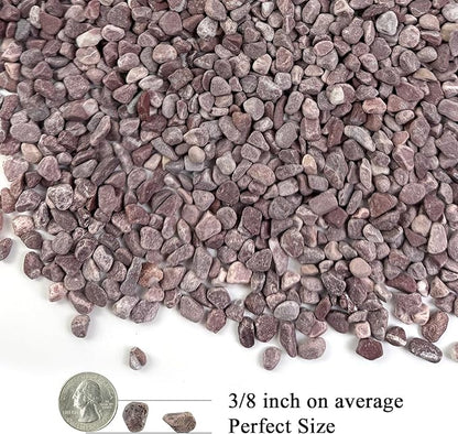 2 lbs Succulent and Cactus Pebbles Gravel, 3/8 Inch Decorative Red River Rocks for Plants Indoor, Vases, Terrarium, Potted Top Dressing and Outdoor Decorative Stones