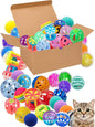 40-Piece Cat Toy Variety Pack for Indoor Cats and Kittens, Bouncy Paws (1.5'' - 2.2'', Cat Toys Deluxe Pack)