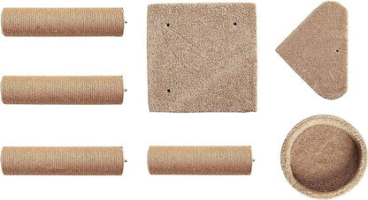 Amazon Basics Cat Tree - Indoor Cat & Kittens Multi-Level Climbing Activity Tower with Scratching Posts, Medium (31.5"H) - Beige