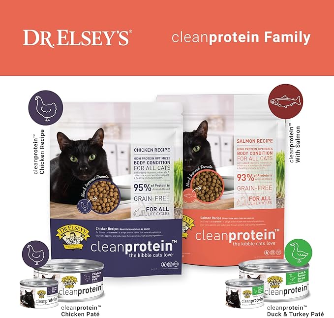 Dr. Elsey's Cleanprotein Salmon Formula Dry Cat Food, 6.6 Lb