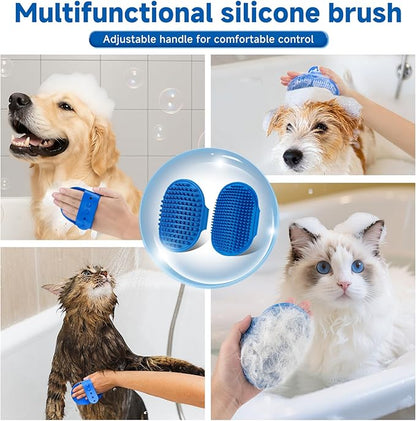 3-in-1 Pet Steam Brush Set for Dogs & Cats, Grooming Comb with Spray, Defur Tool, Water-Free Shampoo, Bath Gloves,Bath Brush, Tooth & Ear Brush, Towel (11PCS)
