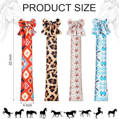 4 Pcs Horse Tail Bag Stretchy 22" Breathable with 2 Strands to Keep Clean and Protected Grooming Supplies