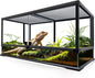 48 Gallon Professional Glass Terrarium 36"x18"x18" Durable Reptile Habitat Tank with Heat Resistant Aluminum Alloy Frame, Dual Front Swinging Doors for no Jam by Sand and Other Debris