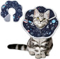 2Pcs Cat Conical Collar Soft Adjustable Cat Collars Water Proof Recovery Collar Prevent Licking Protective Foldable Easy to Eat Drink for Cats Kittens Puppies (Blue S XS)