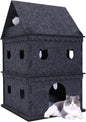 3-Tier Indoor Cat Apartment，Cozy Pet Cat Bed, Hideaway, and Sturdy Cat Castle for Multiple and Large Cats