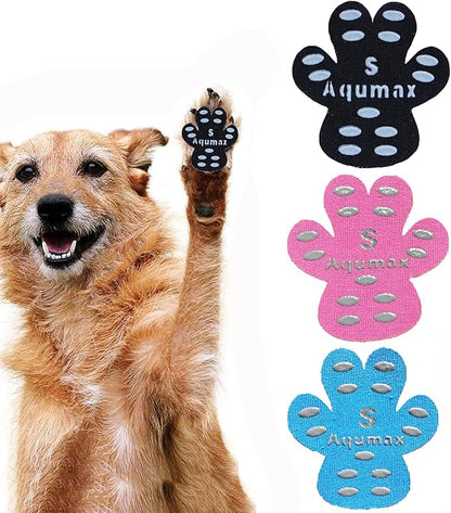 Dog Paw Protector Gripper Traction Pads,Dog Paw Covers,Foot Stickers in Summer Hot/Winter Cold Pavement,Dog Shoes Booties Socks Replacement,12 Sets (48 pcs) S Multicolor