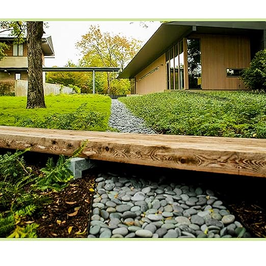 7LB River Rocks,Mexican Beach Pebbles for Plants,Potting,Garden Landscape Stone Paving Stone Grey 1Inch - 2Inch