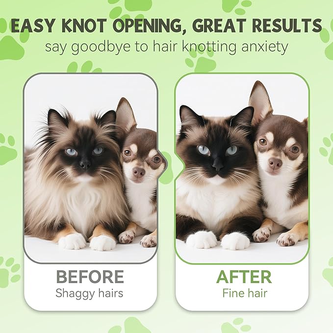 Flea Comb for Cats & Dogs Brush for Shedding Self Cleaning Pet Comb Lice Comb with Long & Short Stainless Steel Teeth Pet Hair Removal Tool 2025