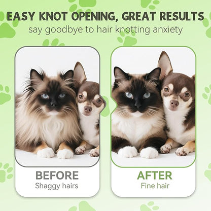 Flea Comb for Cats & Dogs Brush for Shedding Self Cleaning Pet Comb Lice Comb with Long & Short Stainless Steel Teeth Pet Hair Removal Tool 2025