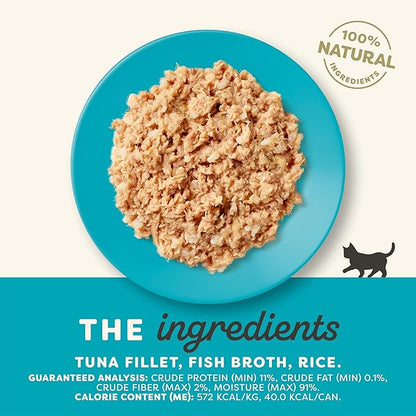 Applaws Natural Wet Kitten Food in Broth, Limited Ingredient Canned Wet Kitten Food, No Additives, Made with Natural Ingredients, Tuna Fillet in Broth (6 x 2.47oz Cans)