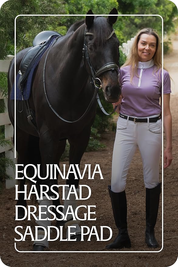 Equinavia Harstad Dressage Saddle Pad | Classic & Durable | Moisture-Wicking Tricot Backing