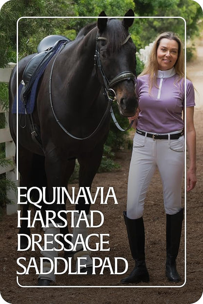 Equinavia Harstad Dressage Saddle Pad | Classic & Durable | Moisture-Wicking Tricot Backing