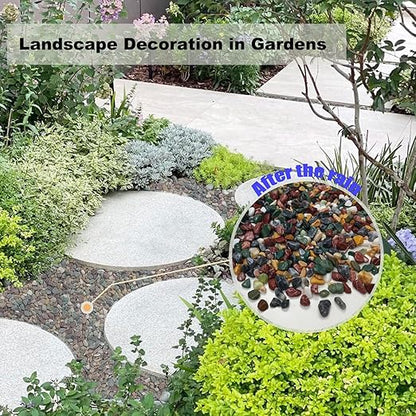 15LB Succulents Rocks for Plants Cactus Gravel Pebbles for Fish Tank 1/2 Inch Natural River Rocks for Vase, Aquarium, Landscaping,Bonsai,Terrarium Pebbles, Mixed Color