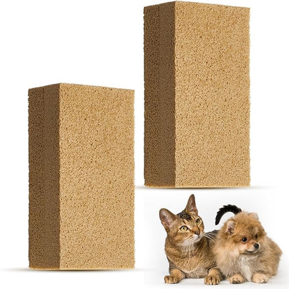 2 Pack Pet Hair Remover Sponge Cat and Dog Hair Sponge Rubber Pet Fur Lifter Removal Tool, Remove from Furniture, Carpet, Bedding, Clothing, 6.26 x 3.28 x 1.89 Inch
