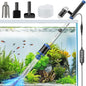 Electric Aquarium Vacuum Gravel Cleaner: 36W Fish Tank Cleaner Vacuum with Strong Suction for Water Change Wash Sand Algae Cleaner Water Shower and Water Circulation, Timed Off