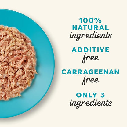 Applaws Natural Wet Cat Food in Broth, Limited Ingredient Canned Wet Cat Food, No Additives, Made with Natural Ingredients, Tuna Fillet Broth (6 x 5.5oz Cans)